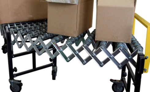 可移动可伸缩滚轮输送机的特点